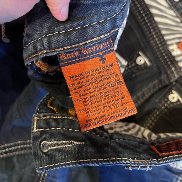 Rock Revival Blue Jeans Amanda Easy Boot Women’s Size 28 Vintage Y2K McBling 80s - Picture 4 of 10